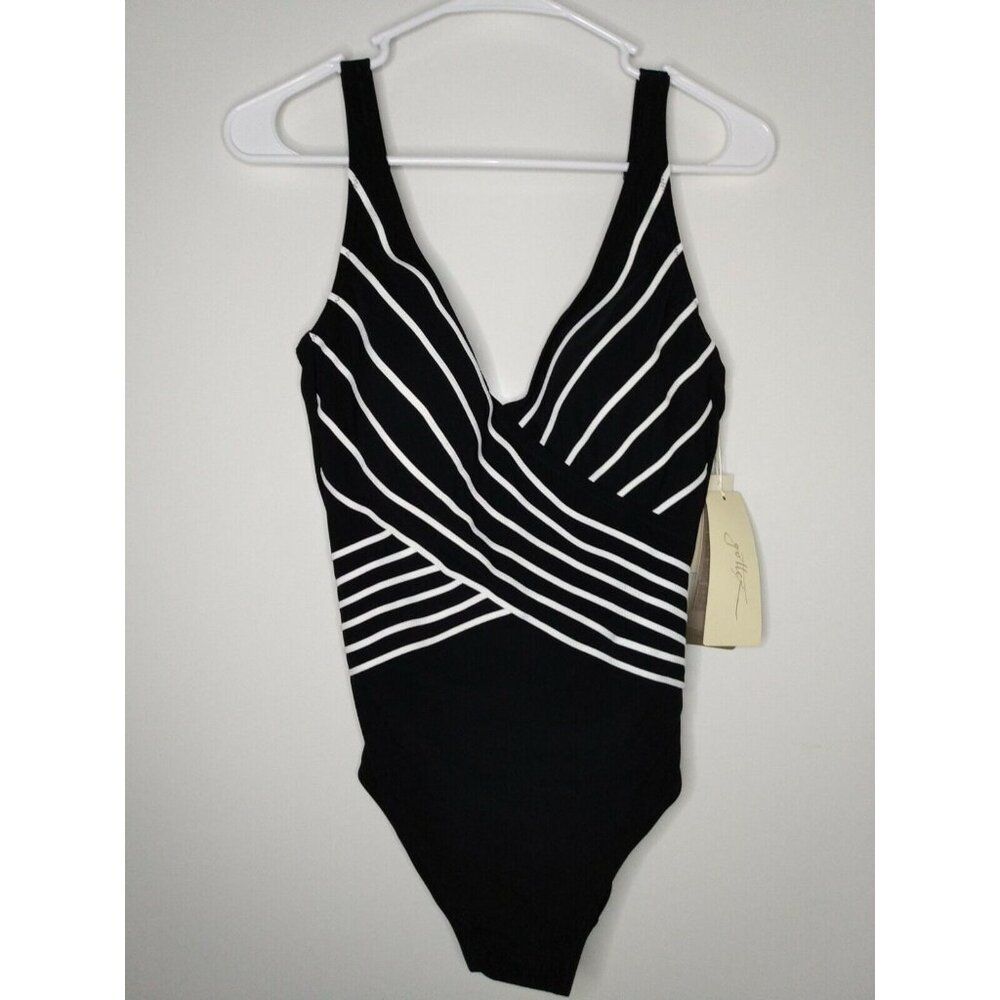 Gottex 269027 Women's Embrace V Neck Surplice One Piece Swimsuit Size 10